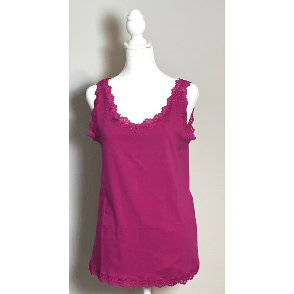 Christopher & Banks Women's Magenta Tank Cami Top Size M - Picture 11 of 16